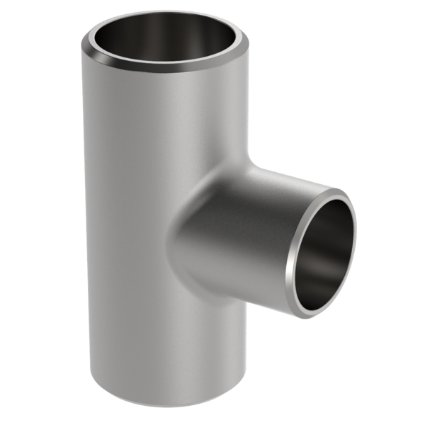 PFBW-RTE-OI8SN 6 in X 2 in Reducing Tee Sch 80S T304L Stainless Steel Seamless Buttweld Pipe Fitting